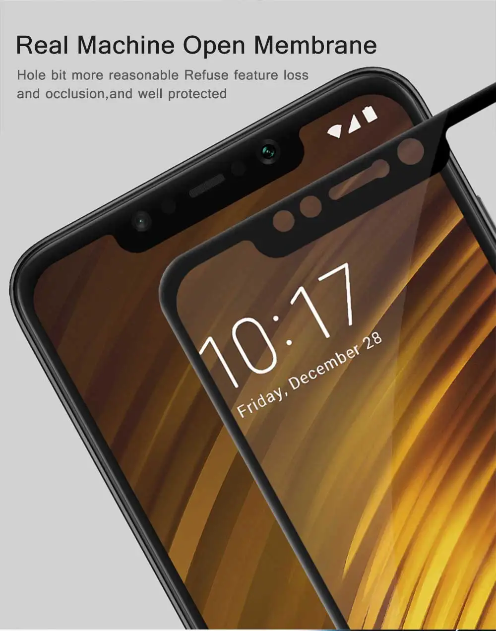 Для Xiaomi pocophone F1 закаленное стекло для Xiaomi pocophone F1 защита экрана полное покрытие Защитное стекло для poco f1 стекло