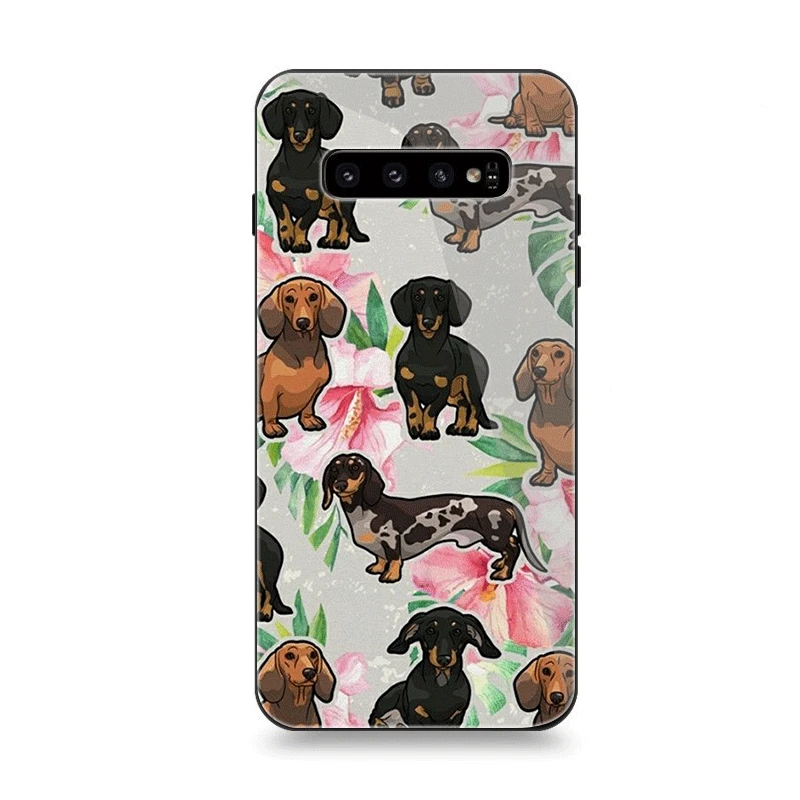 Чехол для телефона Стекло samsung A70 A50 A30 A40 A20 A60 A10 S7 край S8 S9 S10 плюс Животные собаки