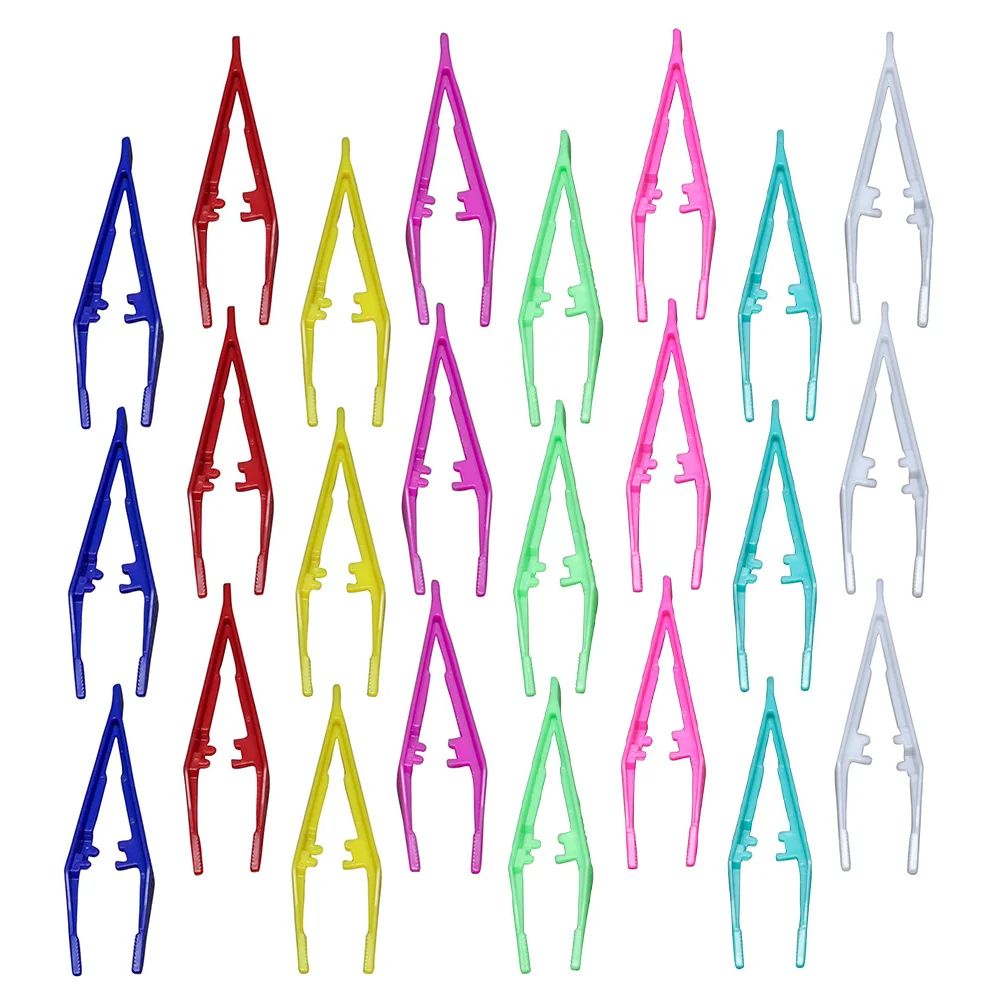 

24Pcs Girl Makeup Clips Durable Eyelid Stickers Clips Disposable Makeup Tweezers