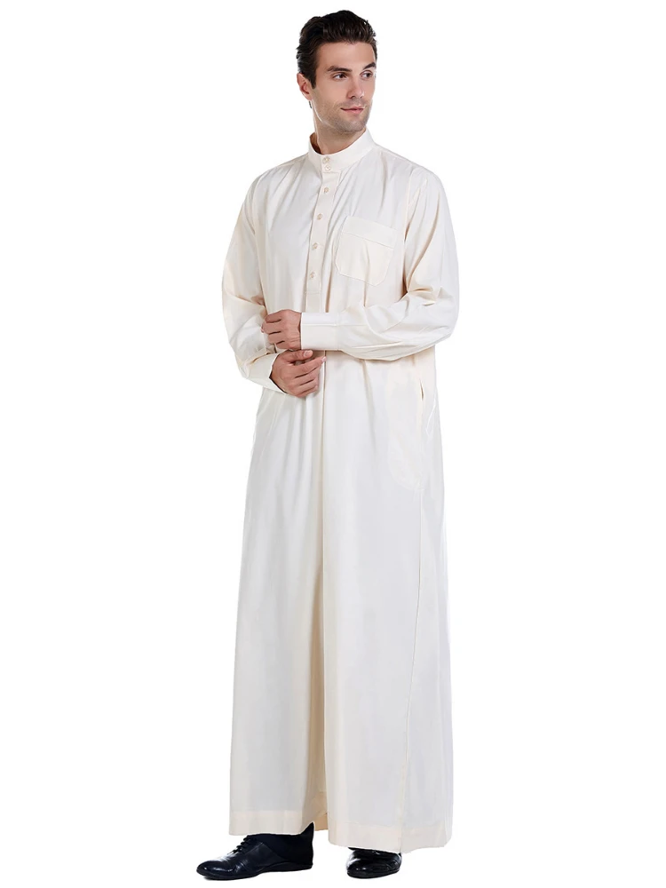 

Abaya Kaftan Islam Muslim Arab Middle East Men's Robe 2021 Summer New Dubai Turkey Istanbul Libya Fashion Men's Robe