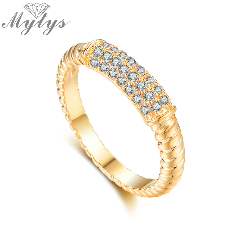 Mytys новый дизайн кольцо для кабеля проложить установка кристалл обручальное