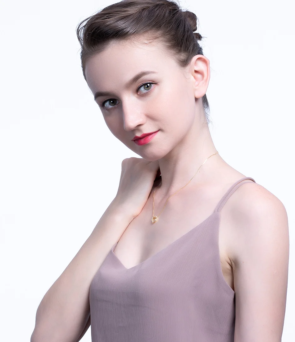 ORSA JEWELS, ожерелье с подвеской из чистого 925 пробы серебра для женщин, прозрачный AAAA циркон, комбинированный круг, модные вечерние ювелирные изделия в подарок SN175