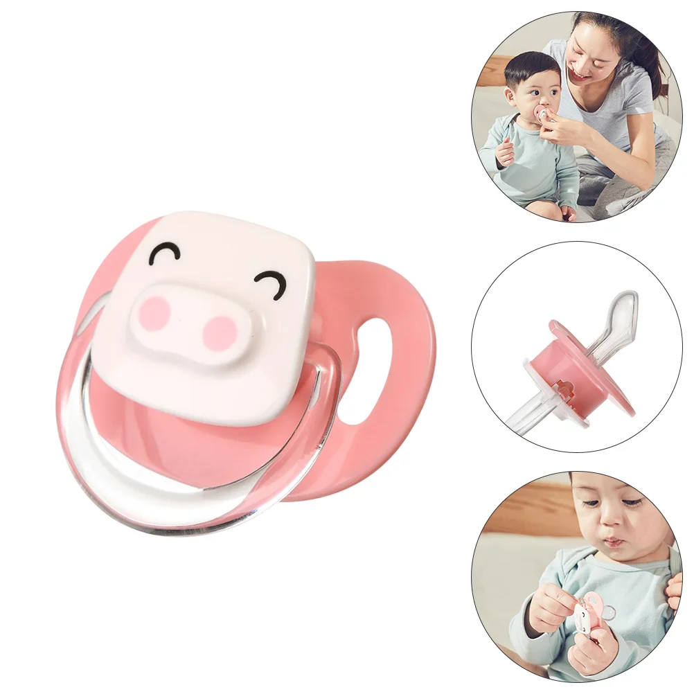 

1 Set Baby Pacifier Silicone Infant Newborn Smoothing Pacifier with Holder