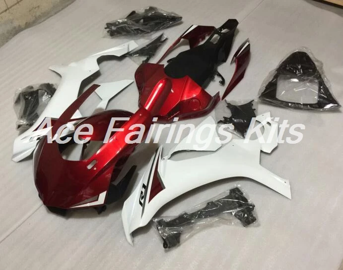 

4Gifts New ABS Injection molding Full Fairings Kit Fit for YAMAHA YZF-R1 2015 2016 2017 15 16 17 Custom Fairings Red White