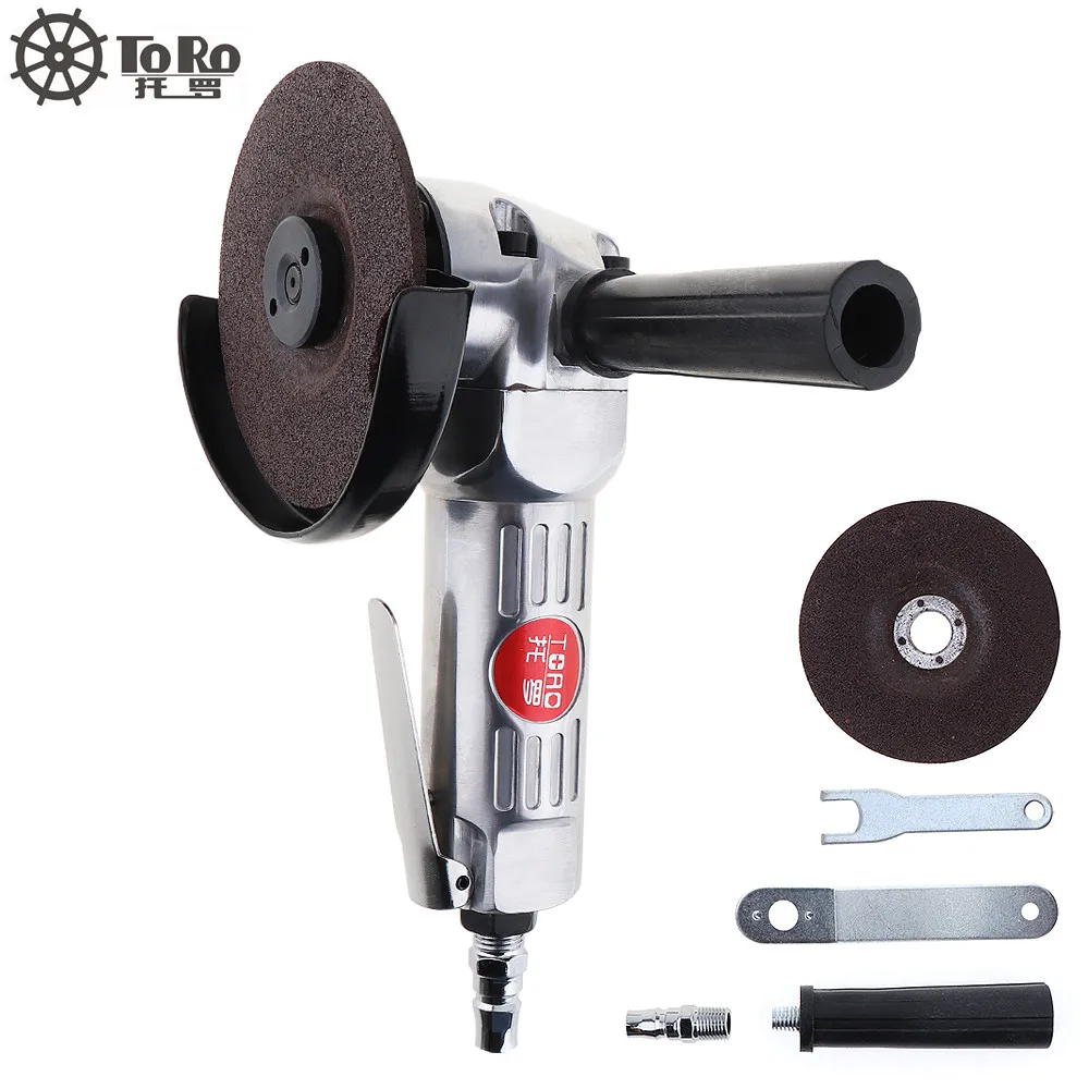 

TORO-6040 4 Inch High Speed Pneumatic Air Grinder Angle Grinder with Disc Polished Piece for Machine Polished Cutting Tools