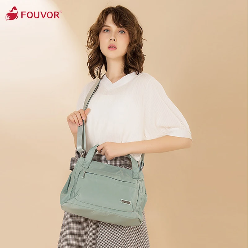 Fouvor Новая модная Водонепроницаемая нейлоновая вместительная сумка для женщин
