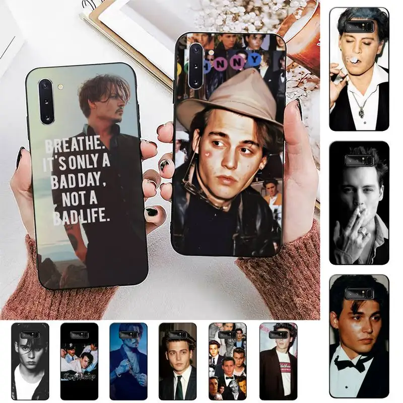 

FHNBLJ Johnny Depp Phone Case for Samsung Note 5 7 8 9 10 20 pro plus lite ultra A21 12 72