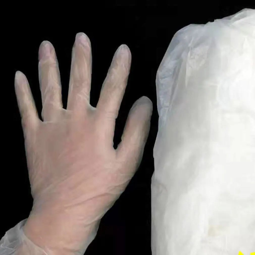 Пищевые одноразовые перчатки антистатические пвх для очистки еды кухонные