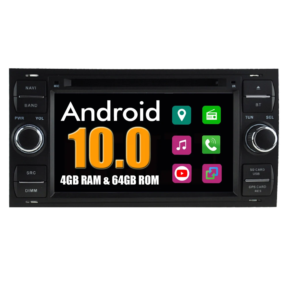 Автомобильный мультимедийный плеер RoverOne для Ford S MAX Kuga Connect Focus 2 Mondeo Transit Fiesta Galaxy