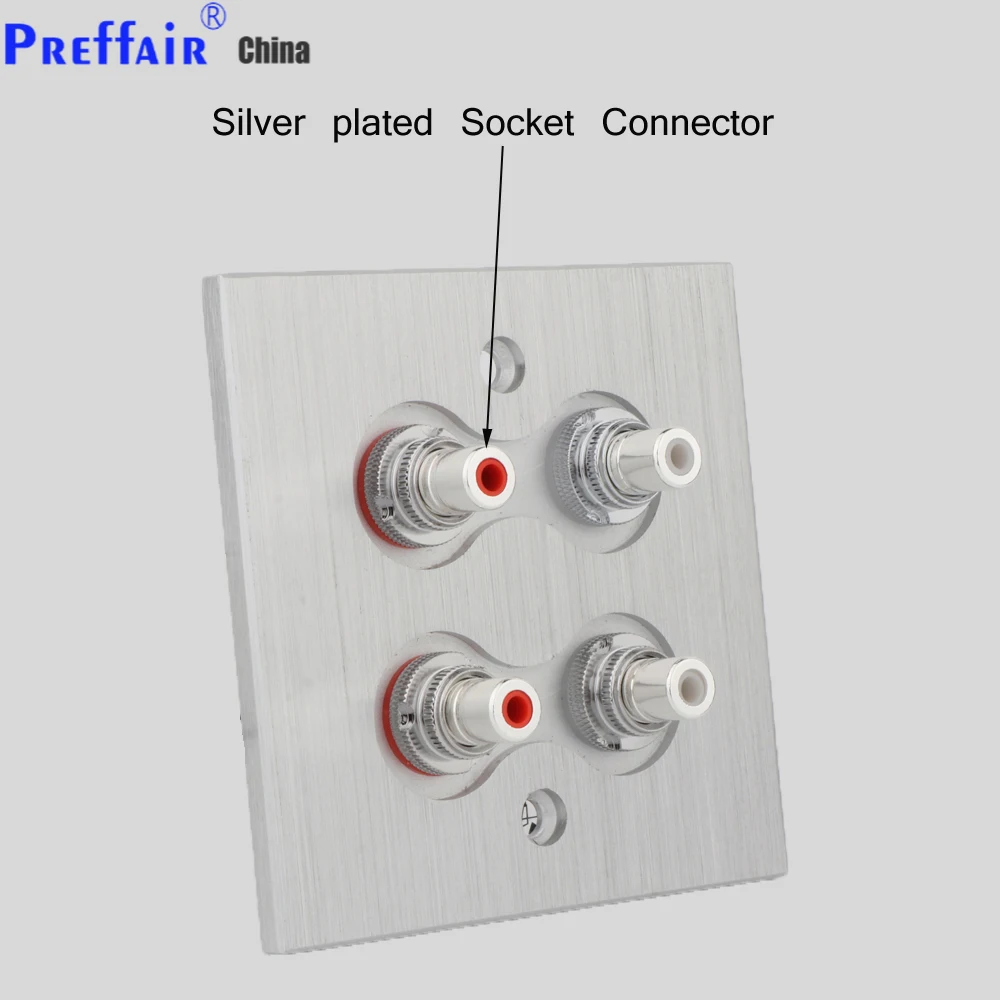 

Preffair 8pcs RS3007S High Performance RCA Terminal Sockets silver plated RCA Socket Female RCA Jack Socket Connector