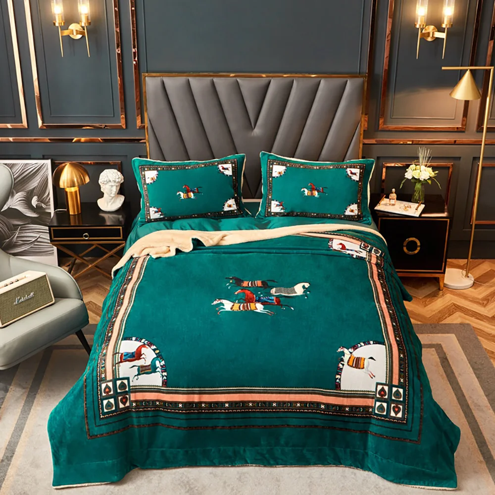 

Printing Blanket Of Cloud Warm Woollen Blanket Blanket Thicken Environmental Solid Polyester Fiber Twin Size Flat Sheet Quilt Wi