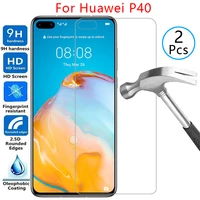 tempered glass screen protector for huawei p40 case cover on huaweip40 huwei p 40 40p 6 1 protective phone coque bag accessories
