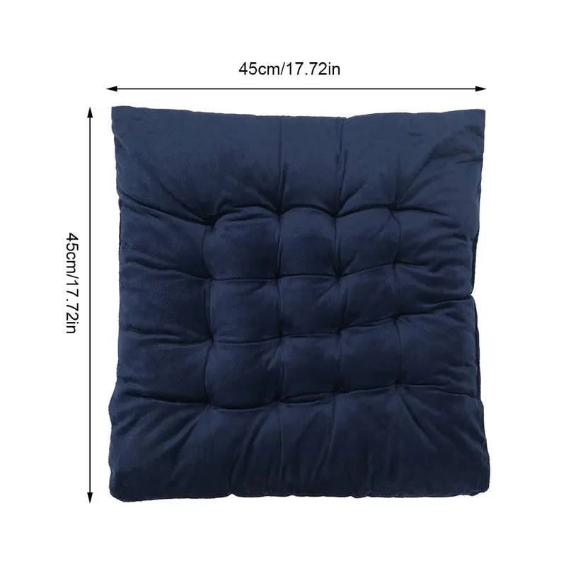 

Crystal Velvet Cushion Square Thickened Chair Mat Seat Pad Cushion Slipcover Dining Room Patio Home Banquet Office 45x45cm