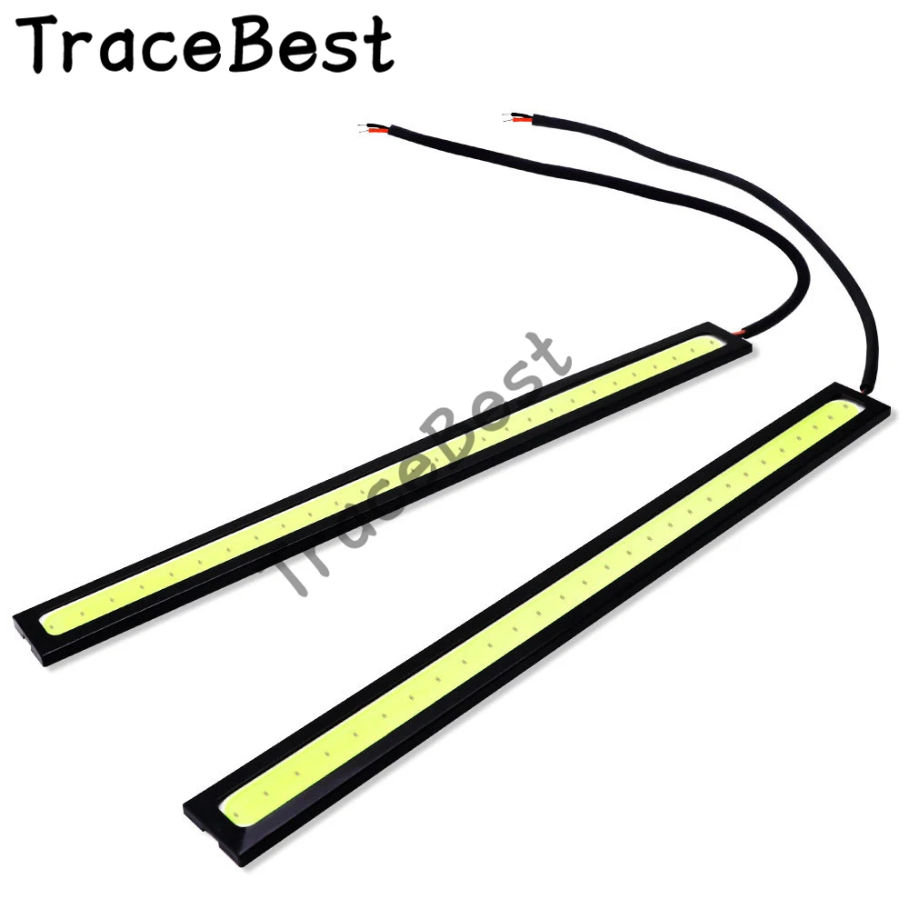 1 пара (2 шт.) 17 см универсальные дневные ходовые светильник фары для автомобилей COB