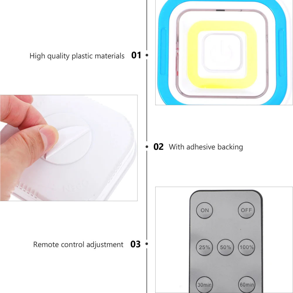 

1 Set Wireless Touch Night Light Chic Patting LED Lamp Home Bedside Lamp White