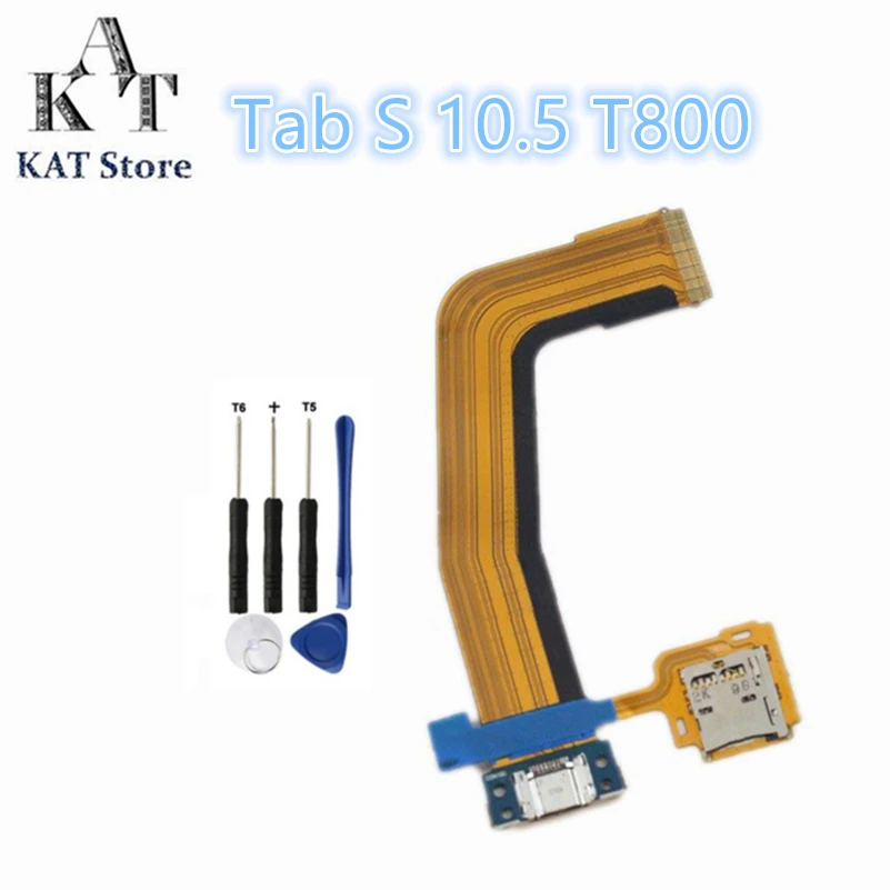 Гибкий зарядный usb разъем KAT для Samsung GALAXY Tab S T800 T805 док станция с считывателем Sim