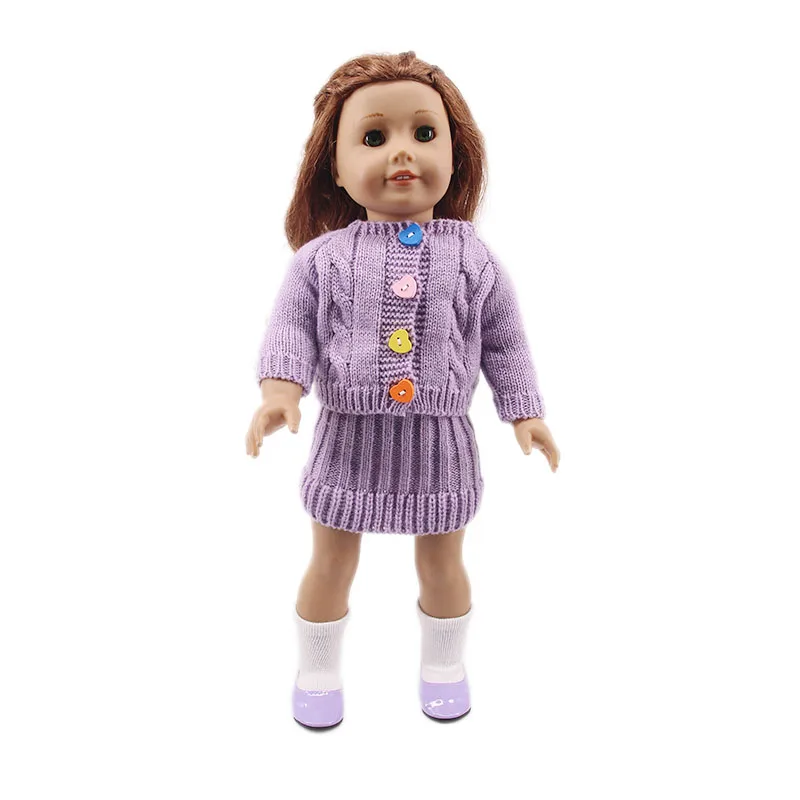 Baby Doll Clothes winter style Sweater Dress for 18 Inch Outfit Christmas Gift | Dolls Accessories