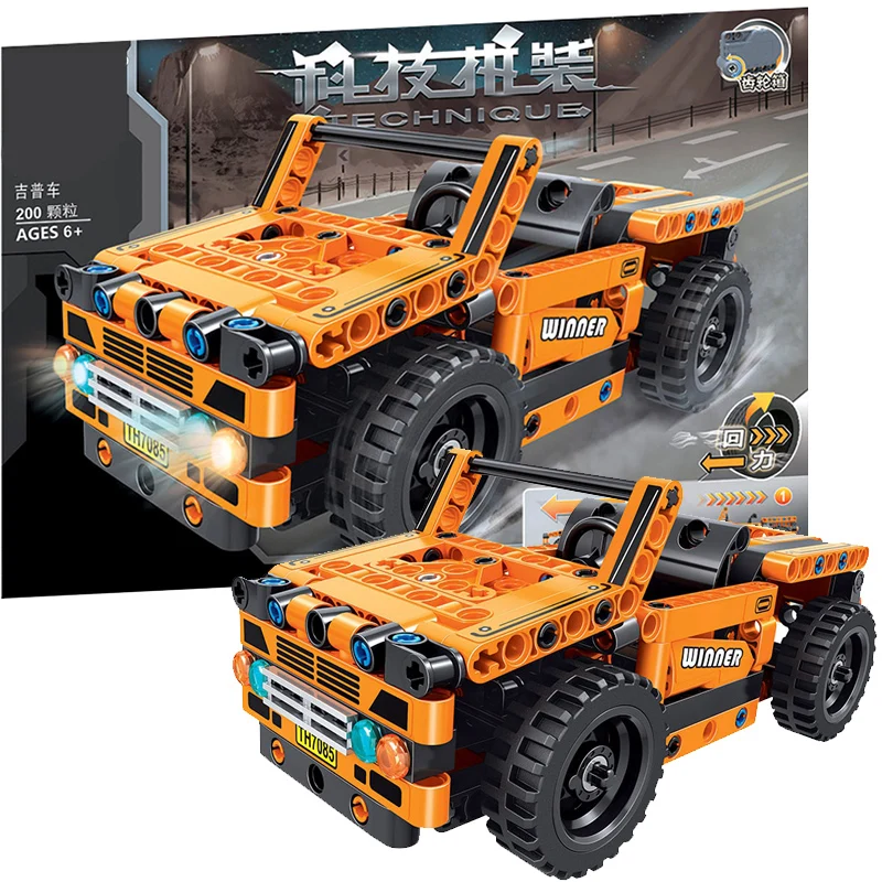 Decool Pull Back Technic Car Racer MOC Truck DIY строительные блоки для детей legoinglys игрушки Кирпичи