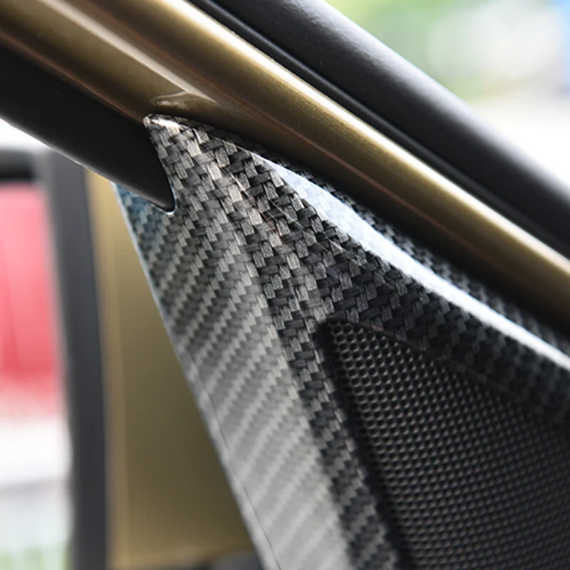 

Fit For Skoda Kodiaq 2017 2018 ABS Carbon fibre Car Car interior A-pillar Speaker horn ring Cover Trim car styling accessories