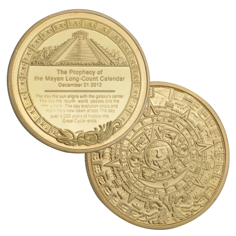Памятная монета легенда майя коллекционная металлическая культуры Майя | Дом и
