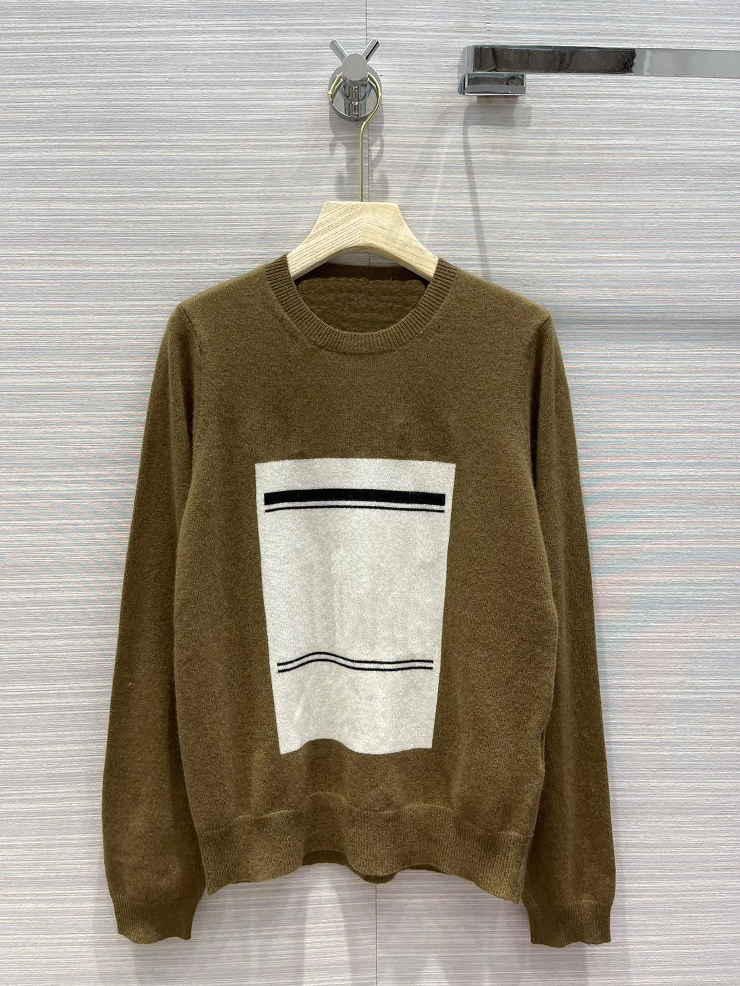 

Embroidery letter solid Pullovers Sweaters women high-end brand o-neck long sleeve 100% Cashmere Pullovers Sweaters autumn 2021