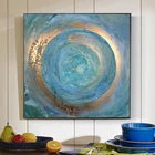 Современная абстракция синяя постеры и картины на холсте под золото, квадратные картины на стену, картины для гостиной, украшения дома