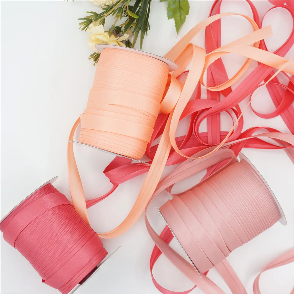 5/8 &quot(15 мм) X 20 ярдов/атласная лента с косым отверстием для обвязки бренд AW ручной