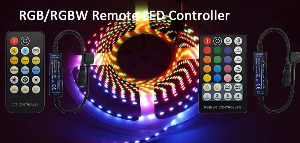 DC5V 24V CCT RGB RGBW светодиодный контроллер с РЧ-пультом контроллер беспроводное освещение аксессуары для 2835 5050 3528 светодиодные ленты