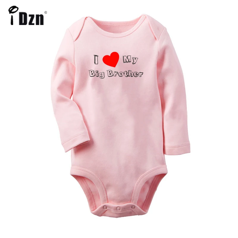 Дизайнерский комбинезон для новорожденных с надписью I love my mom dad sister brother длинными