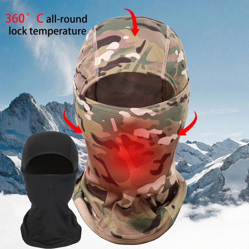 

Camouflage Solid Color Full Face Mask Cycling Mask Sand-proof Kerchief Headgear Ski Running Hiking Sport Scarf Spring and Autumn