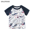 Детская футболка с коротким рукавом, с изображением морской акулы