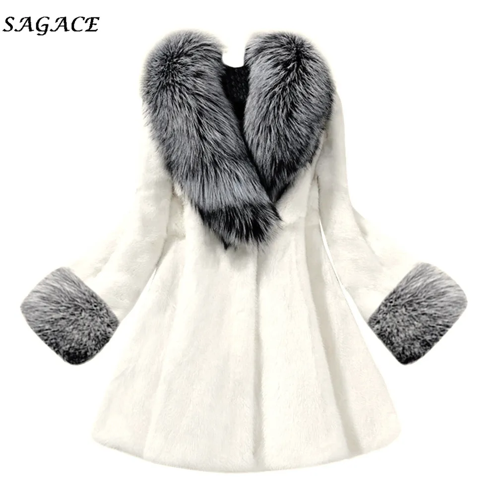 Одежда Sagace пальто женские зимние теплые смешанные однотонные модные длинные из
