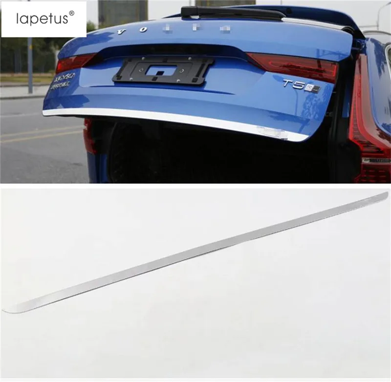 Lapetus аксессуары подходят для VOLVO XC60 Задняя Крышка багажника отделка багажника Люк задняя дверь Молдинг загрузки Гарнир Полосы комплект - Цвет: Model C