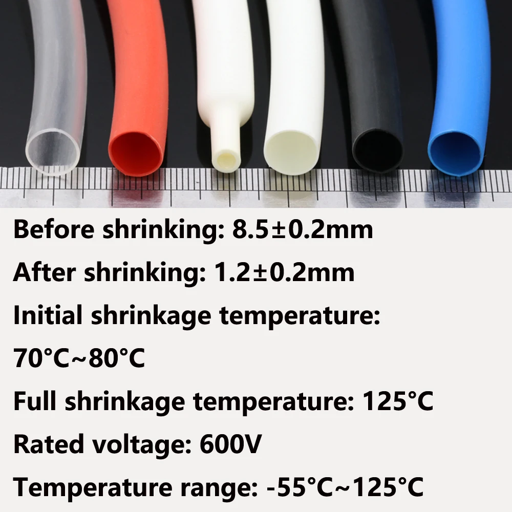 Ф8 мм 4:1 термоусадочная трубка с клеевым покрытием водонепроницаемые