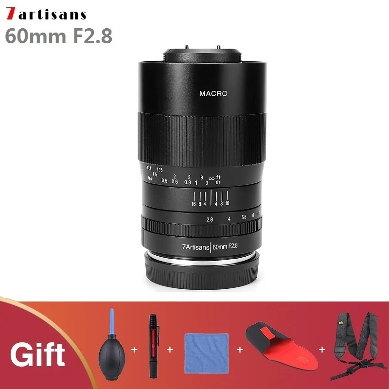 7artisans 60 мм f2. Макрообъектив с увеличением 8 1:1 подходит для крепления Canon EOSM eosd E Fuji
