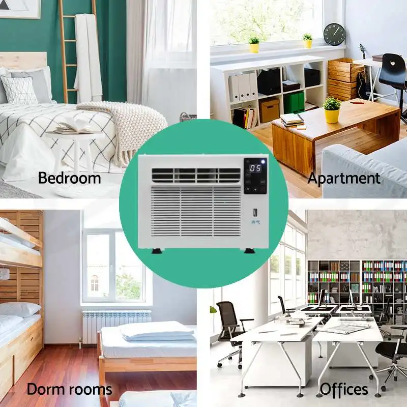 

1100W Desktop air conditioner Cold/Heat dual use 220V/AC 24-hour timer With remote control LED control panel+1X Exhaust Hose