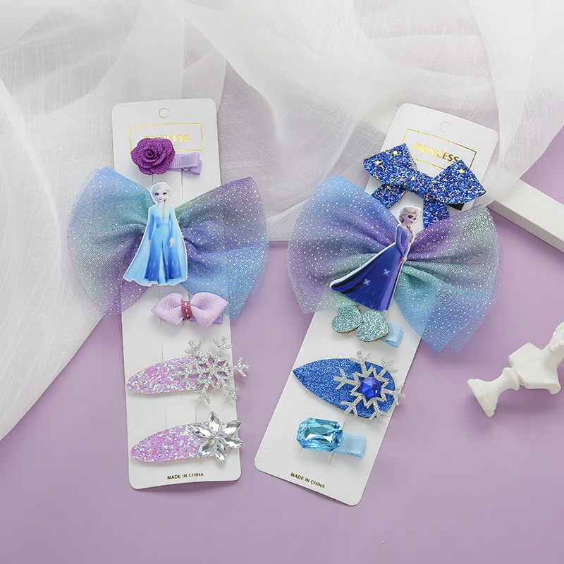 5 шт./комплект детские заколки для волос Эльза | Мать и ребенок