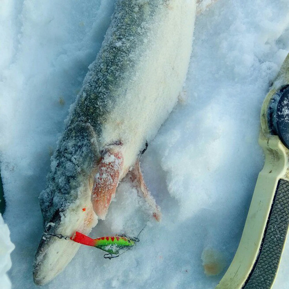 Ice Fishing Bait PVC Copper Piece for Winter High Carbon Steel with Three Anchor Hook | Спорт и развлечения