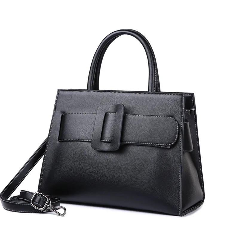 

100% Genuine Leather Bags 2021 New Large-capacity Black Winter All-match Crossbody Shoulder Handbag Purses and Handbags Luxury