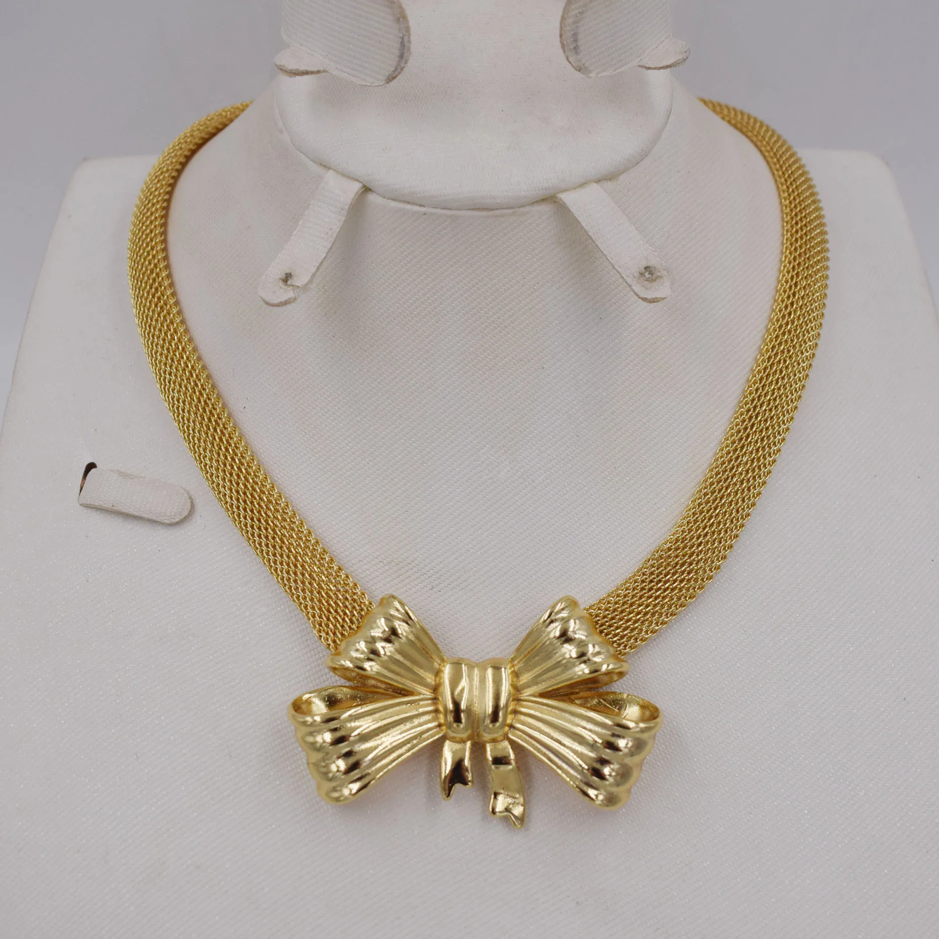 Новинка высокое качество Дубай золото большой ювелирный набор золотой цвет