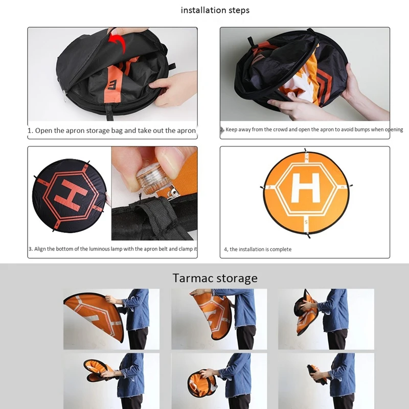 

Led Foldable Landing Pad for DJI Mavic Air Mini Pro 2 Phantom 4 Drone Universal Accessories