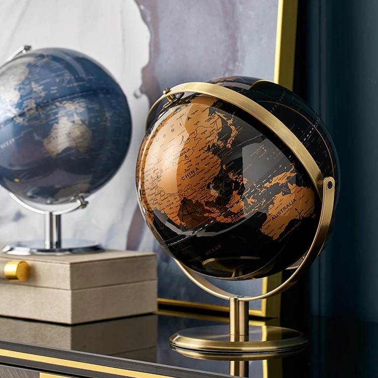 Decoraci&oacute;n Retro Para el hogar, globo del mundo, decoraci&oacute;n de escritorio, mapa del mundo de aprendizaje moderno, globo de estudio para ni&ntilde;os, decoraci&oacute;n de escritorio, geograf&iacute;a, educaci&oacute;n para ni&ntilde;os-2
