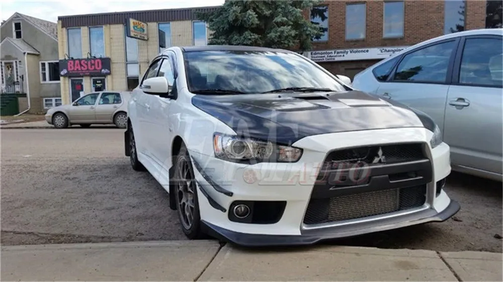 Карбоновый передний бампер сплиттер Canard для Mitsubishi Lancer GTS Evolution EVO X EX 10TH 2008