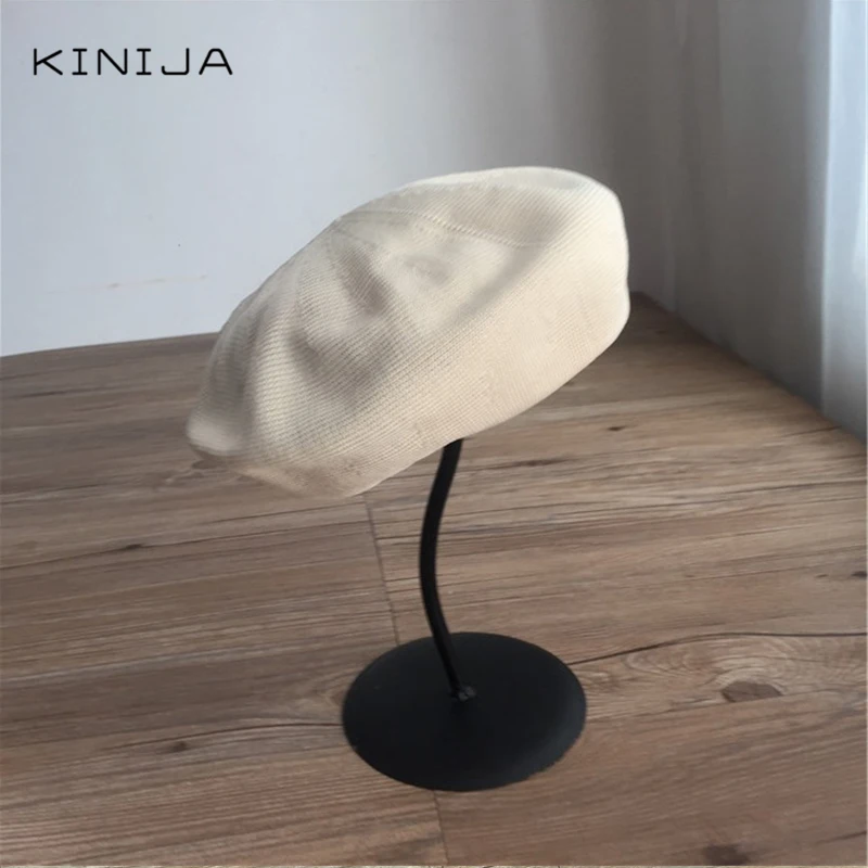 Женский берет из шерсти французского художника зимняя шапка капот для девочек