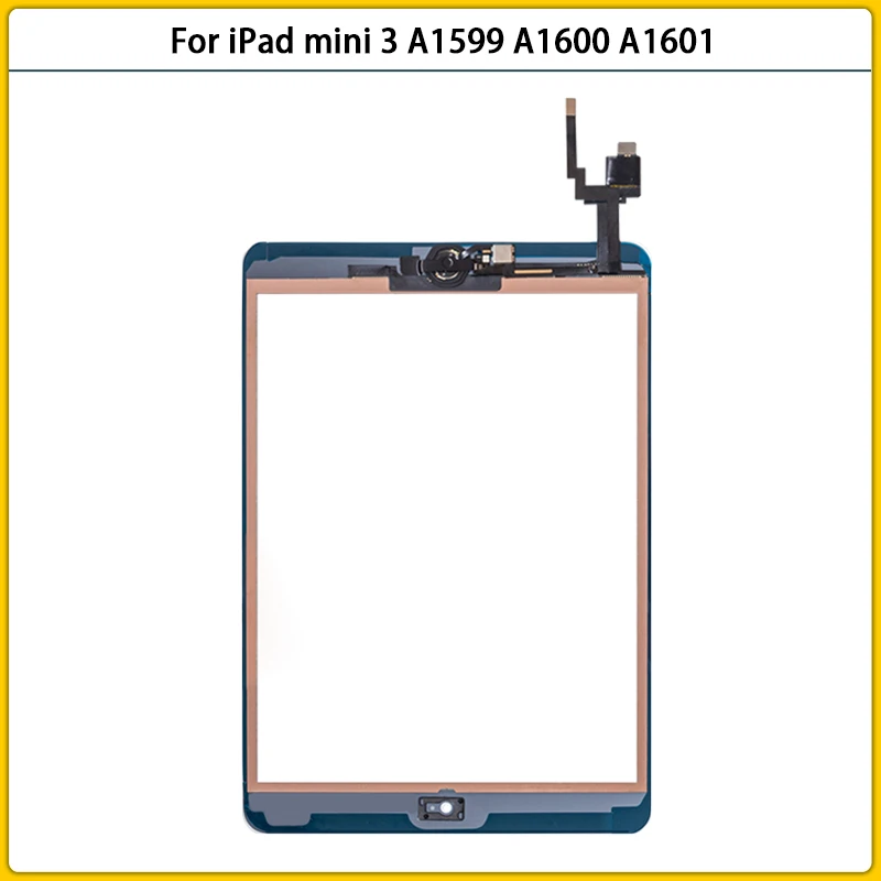 

New TouchScreen For iPad mini 3 A1599 A1600 A1601 Touch Screen Panel Sensor Digitizer Front Glass Home Button IC Connector