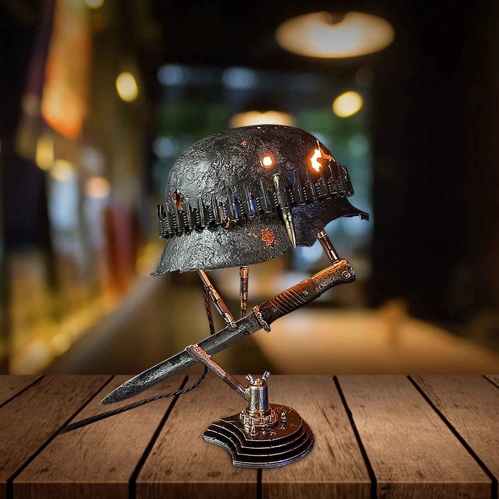 Военная реликтовая лампа статуэтка абстрактные украшения статуэтки скульптура