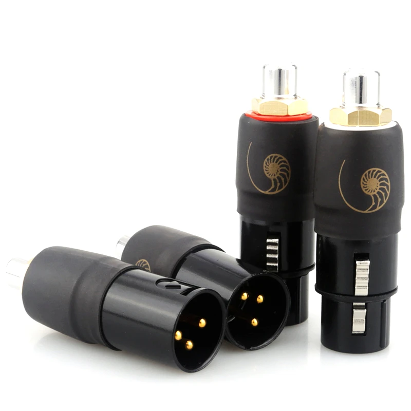 Hi-End с родиевым покрытием штекер XLR разъем RCA позолоченный переходник |