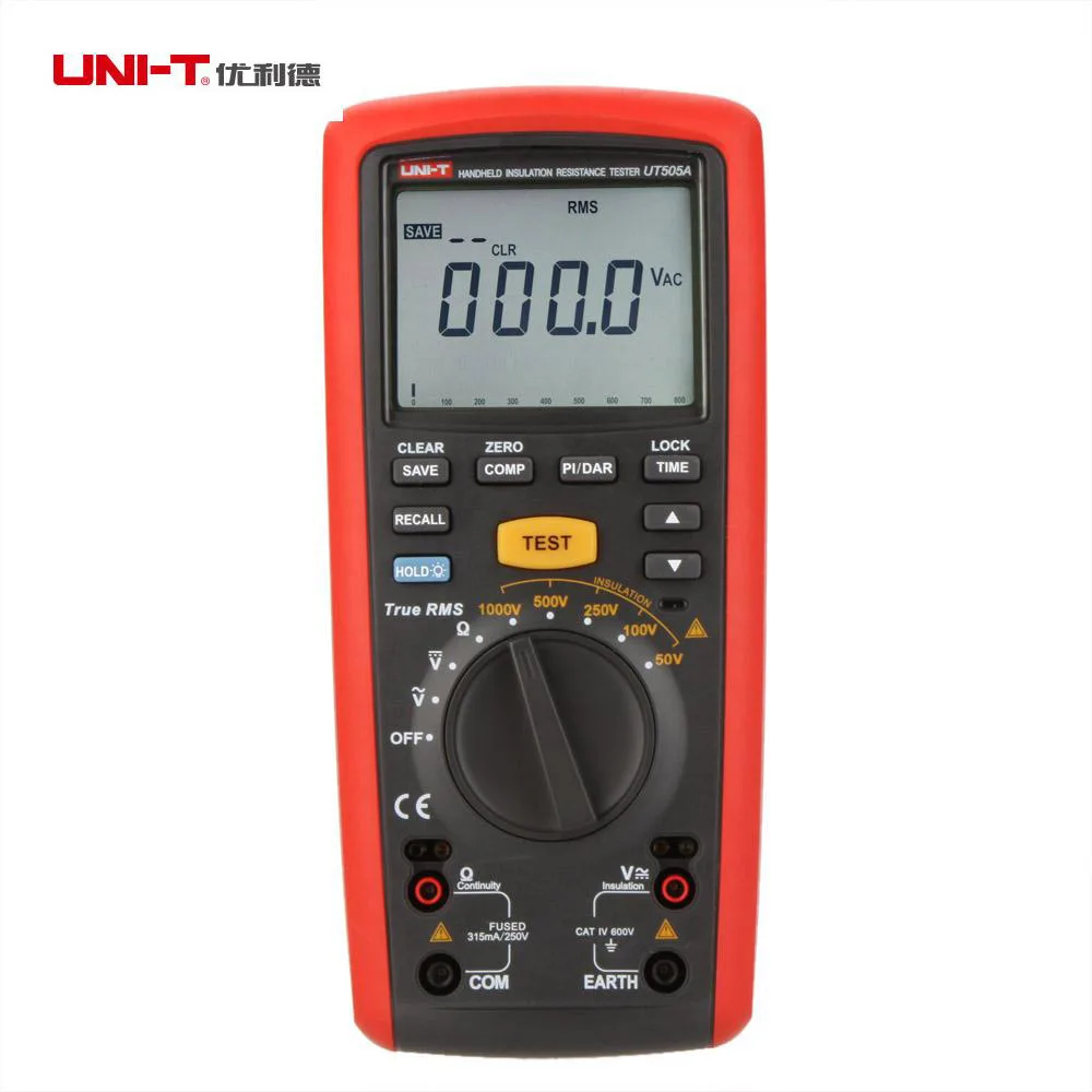 Günstig UNI-T UT505A 1000V PI/DAR Messung COMP Vergleich Funktion Isolierung Widerstand Tester
