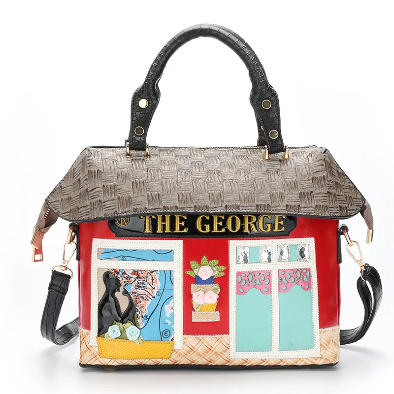 

Women's Bag 2022 New Shoulder Bag PU Leather Ladies Handbag Embroidery Brand Women's Bag Creative Shoulder Diagonal Bag