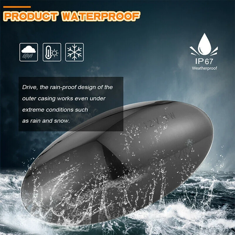 

2Pcs Led Dynamic Side MarkerTurn Signal Light Sequential Light Amber Indicator for Suzuki Swift Vitara SX4